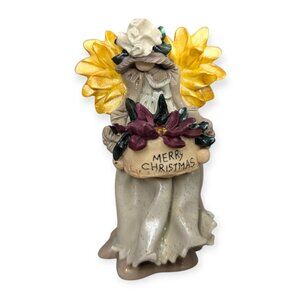 Vintage 1999 Enesco Cathy Kozil Merry Christmas Resin Figure 4" Tall
